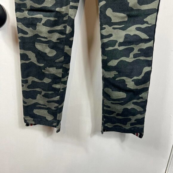Nicole Miller Camouflage Cropped Skinny Denim Pants with Side Stripes Size 27 - Picture 6 of 11